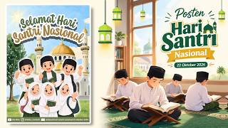 How to Make a National Santri Day Poster in Canva || October 22, 2026