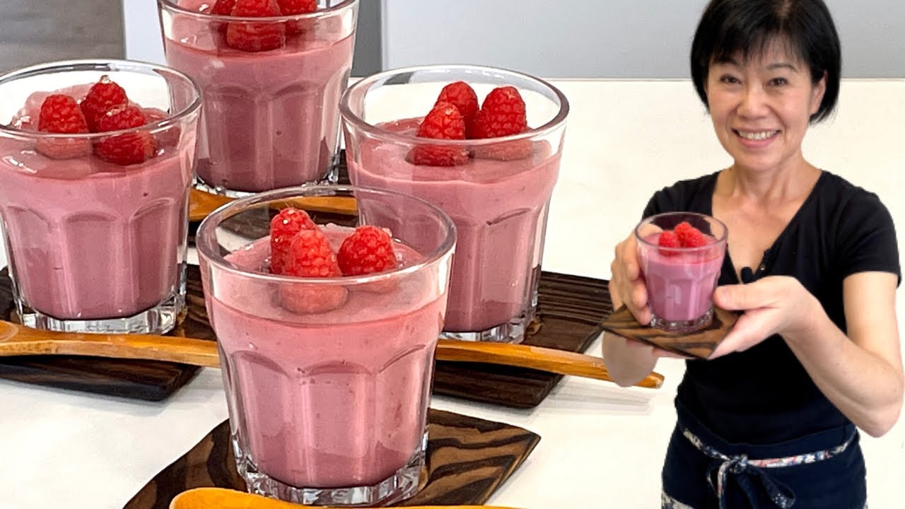Dessert Tofu framboise - Kumiko Recette