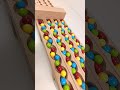 marble Run Race ASMR #9 Wooden Wave Course Colorful Marbles #shorts #marblerun #marblerunrace #asmr