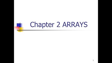 CLASS XII, COMPUTER SCIENCE, CH-2 ARRAY, HM, PART-1