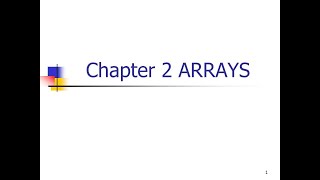 CLASS XII, COMPUTER SCIENCE, CH-2 ARRAY, HM, PART-1