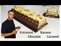 recette ENTREMET BANANE CHOCOLAT CARAMEL AU BEURRE SALÉ