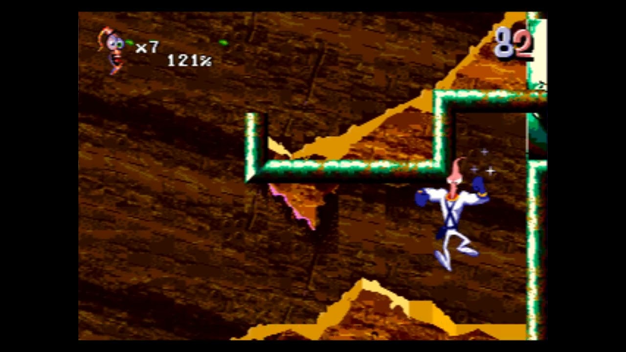 Earthworm Jim 2 walkthrough. Level 2 - Lorenzian Land