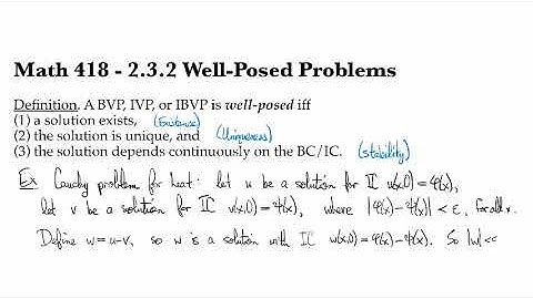 2.3.2 Well posed problems