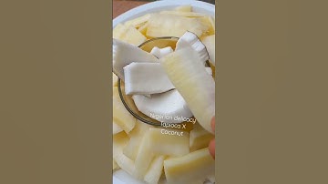 Nigerian delicacy! Tapioca and coconut! Please subscribe before leaving. #shorts #viralshort #reels