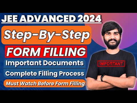 How to Fill JEE Advanced Form 2024✅ 