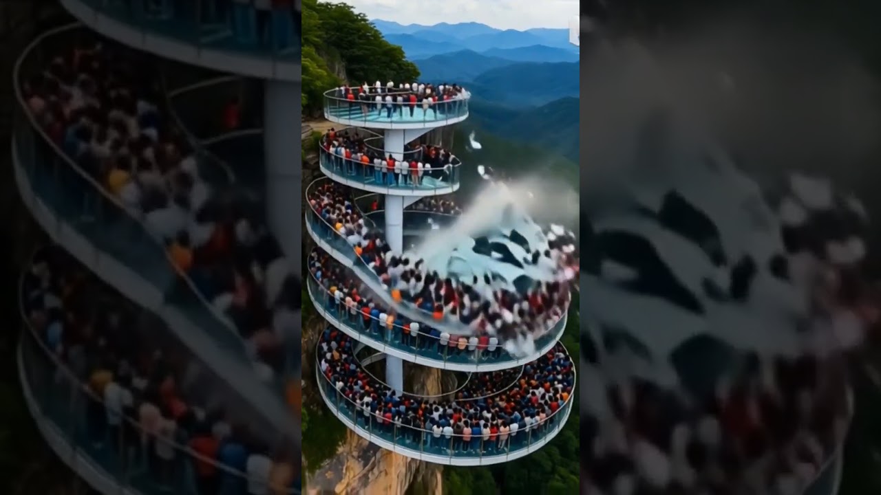 Glass deck collapsed 