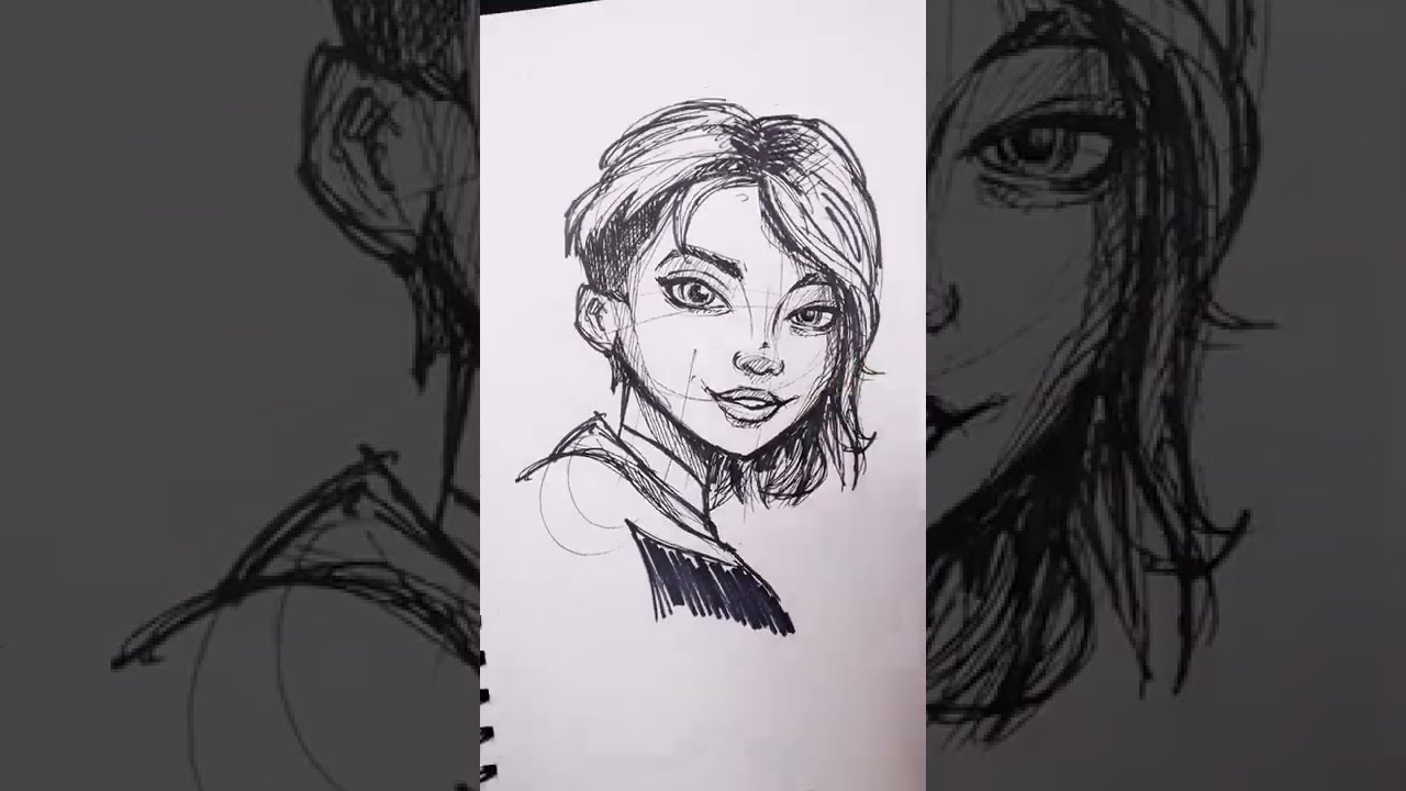 Made a Gwen Stacy ballpoint sketch 1 of Spiderverse series hope you guys  like it  rMarvel