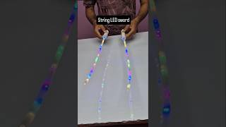 How to make a glowing sword by using String LED. use transparent pipe, string LED, PVC pipe to make