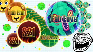Best Trick Split Ever!! 20k In Fab LiveStream(AgarioGamePlay) Feat.FabGames