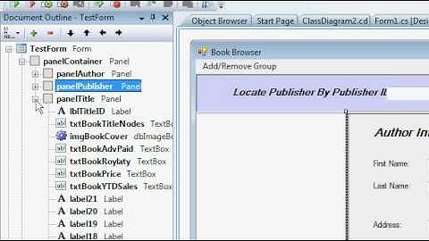 Visual Studio- Working with Multiple Panels (Document Outline)