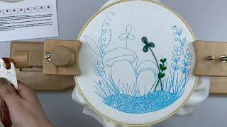 pretty good hand embroidery kit for beginners step by step tutorial (H402)