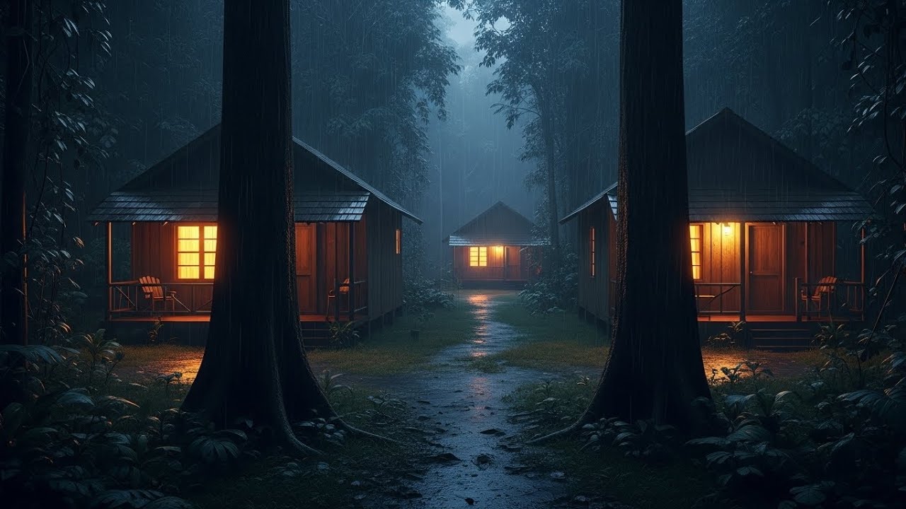 Rain Sounds for Sleeping 🌧️ Heavy Rainfall at Night for Total Relaxation and Rest