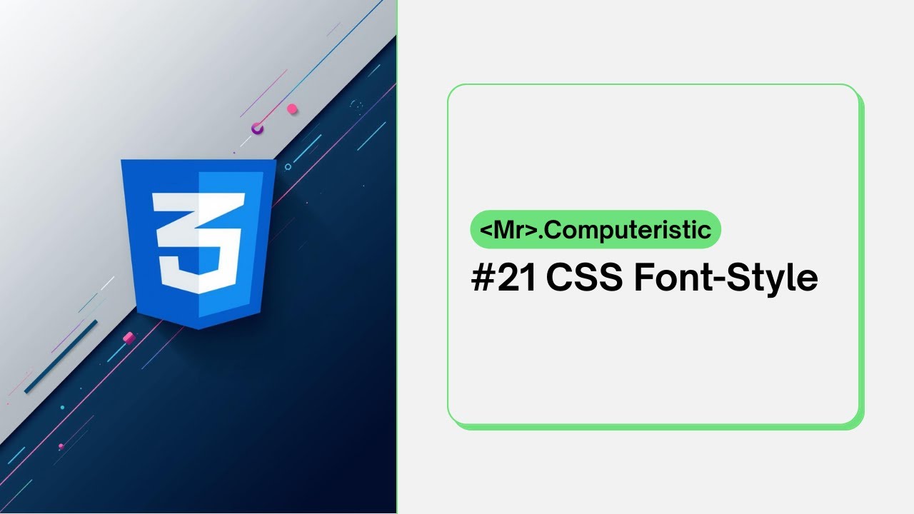 CSS font-style, font-weight & font-variant properties - CSS tutorials for absolute beginners - CSS 3