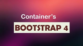 06 container classes in bootstrap