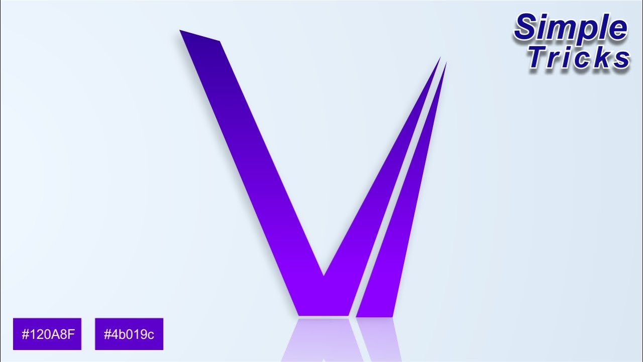 V logo Design how to create an Alphabet V Logo Simple Tricks in Corel Draw