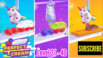 Perfect Cream Game Level 31 - 40 Complete Android, iOS Gameplay 😋🥰😋👈👈.........