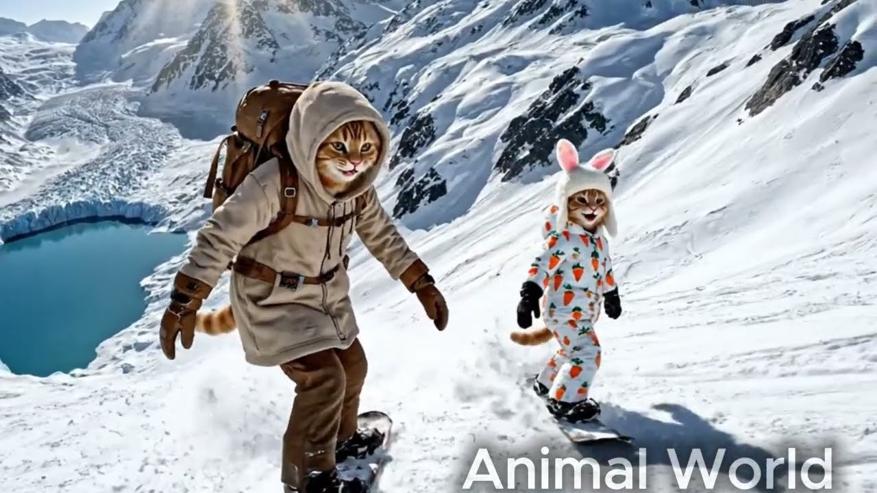 “🐱🎣 3D AI Cartoon: Cat’s Murree Fishing Adventure & Fresh Fish Feast 🍽️🏔️