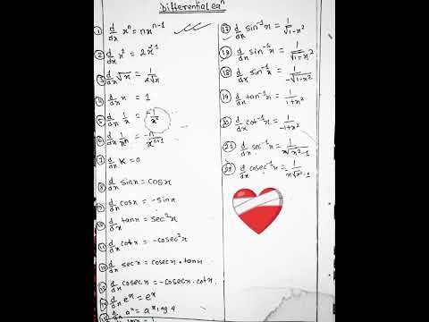 pu/ second semister / math / differential equation/ part (1) some important formula derivative ❣️💗💗