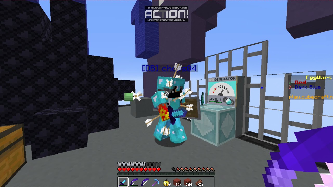 Hacker on cubecraft kill aura and anti knockback