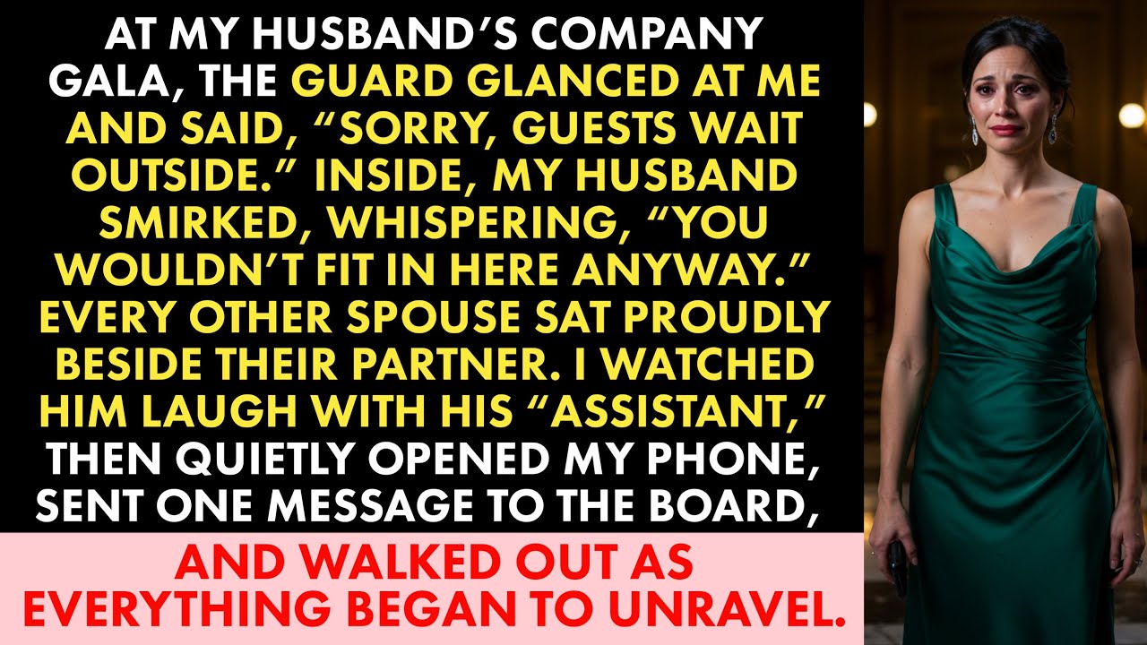 “My Husband Said I Didn’t Belong at His Luxury Gala—Now My Name Runs the Company He Stole From”