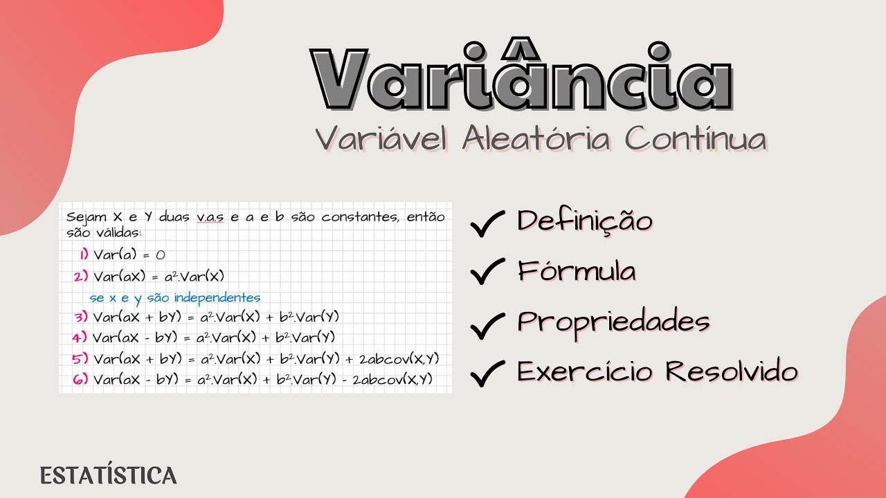Variância :  Variável Aleatória Contínua