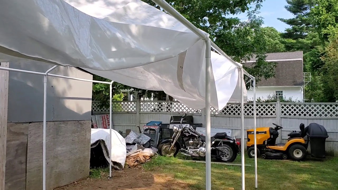 Shelter Logic 10x20 car port build