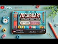 SEBA Class 10 Vocabulary Solutions Solutions from 1998 2007