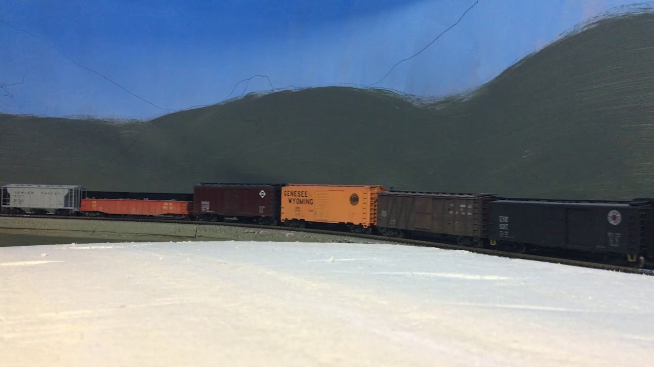 NYO&W freight trains meet on CSME layout: Liberty NY