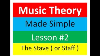 The Stave (or Staff) Music Theory Made Simple - in minutes