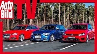 VW Golf R vs. Audi S3 vs. BMW M135i