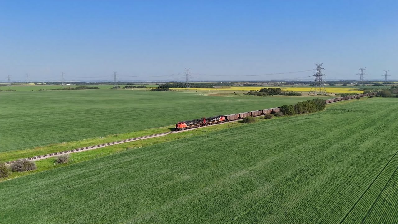 Drone Footage of CN 717 on the Coronado Subdivision