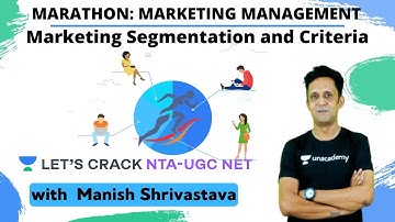 MARATHON: Marketing Segmentation and Criteria| Management | NTA-UGC NET Paper 2 | Manish Shrivastava