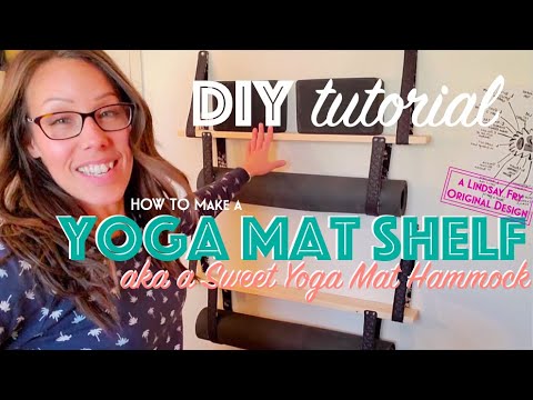 DIY Yoga Mat Shelf Tutorial // Yoga Mat HAMMOCK 