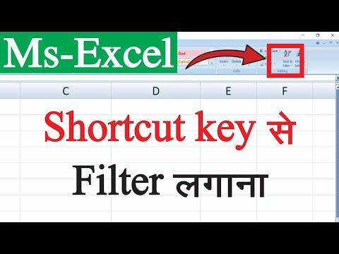 How To Use Filter in Excel? | Excel पर Shortcut Key से Filter लगाना ...