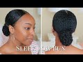 HOW TO | SLEEK LOW BUN ON SHORT NATURAL HAIR | TIPS & TRICKS TO SLICK DOWN THICK CURLY HAIR!!