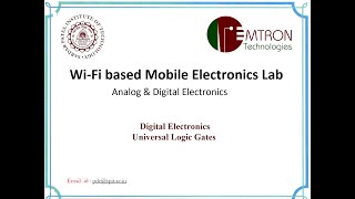 PDC Mobile Lab | Digital Electronics | NAND and NOR as Universal Gates