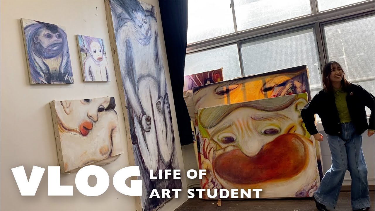 美大生の日常| 講評終わりに映画を見たり音楽で遊んだり🕊️充実の日々🕺✨