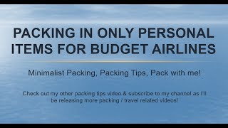 Packing in a Free Personal Item for Budget Airlines: Packing tips &amp; pack with me!