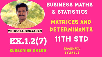 11th Std BM Ex.1.2(7) If A^-1 = [1 0 3] then find A