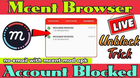 Mcent Browser Account Block || 100℅ Mcent account unblocking trick live || INFO TECH HINDI