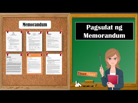 Video: Ano ang isang memo at para saan ito ginagamit?