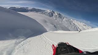 Close call climbing a chute in Haines