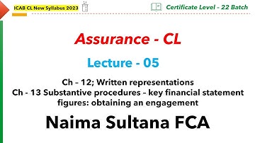 Assurance Lecture 05 Naima Sultana FCA ICAB CL 10 May 2025