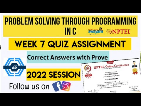 Problem Solving Through Programming In C | Week 7 Answers 2022 | NPTEL ||