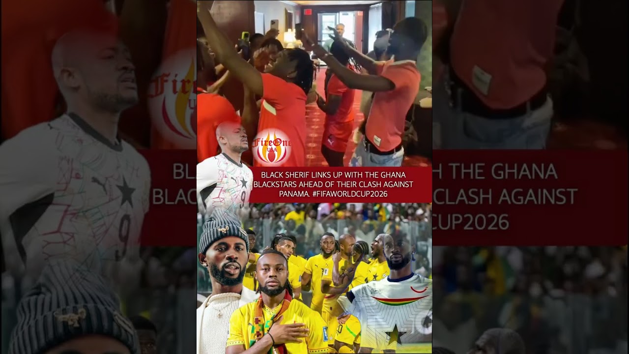 BLACK SHERIF LINKS UP WITH THE BLACKSTARS AHEAD OF THEIR CLASH AGAINST PANAMA. #FIFAWORLDCUP2026
