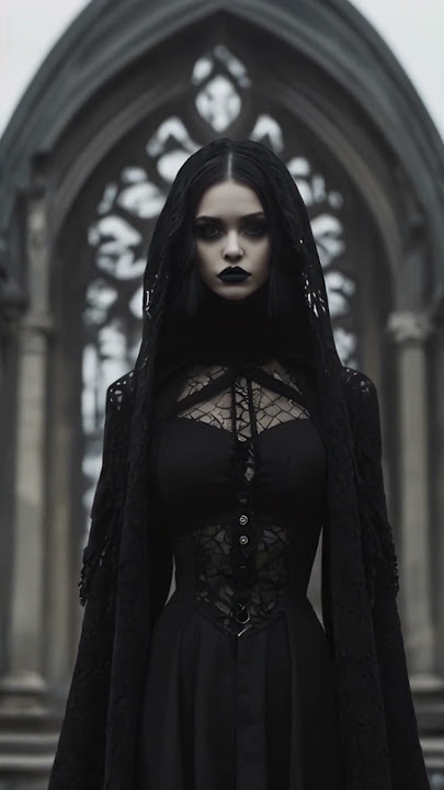 Gothic Woman with Black Veil | Victorian Gothic Style