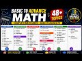 📚Math Complete Course Basic to Advance🚀Zero to Hero Math Series 48+Topics💯Maths Ka FullCourse#maths