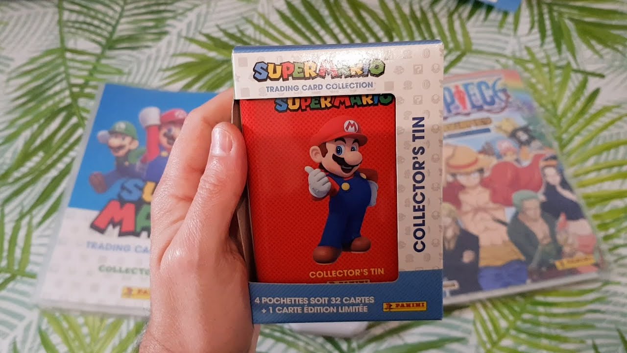 Opening Collector's Tin Super Mario Trading Cards Collection Panini (No Talking)