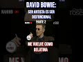 David Bowie: "Ser Artista es ser Disfuncional" (parte 2)...#davidbowie #interview #art